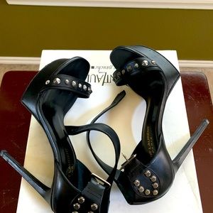 Black Yves Saint Laurent Tribute Sandals